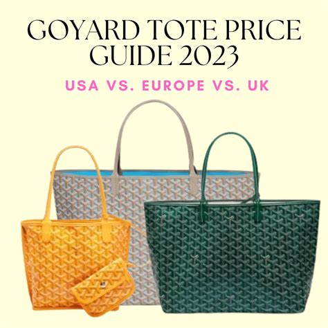 how much do new goyard bags cost|Goyard tote price 2023.